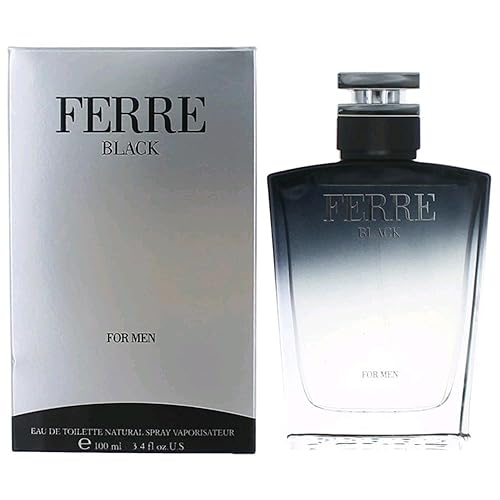 Gianfranco Ferre Black Eau de Toilette Spray for Men, 3.4 Ounce