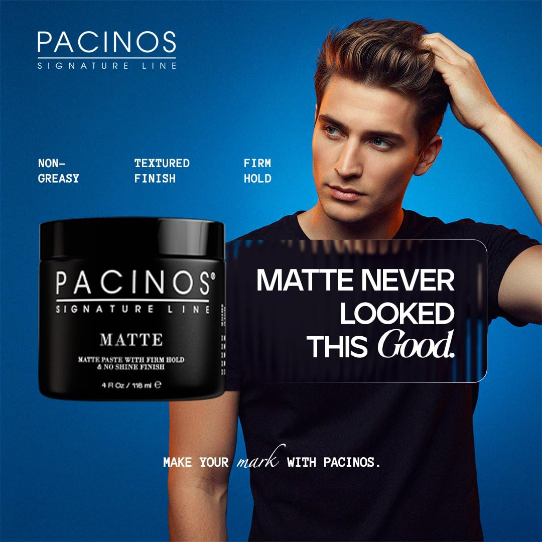 Pacinos DRYFI No-Shine Matte Paste - Matte Finish Styling Paste for Men