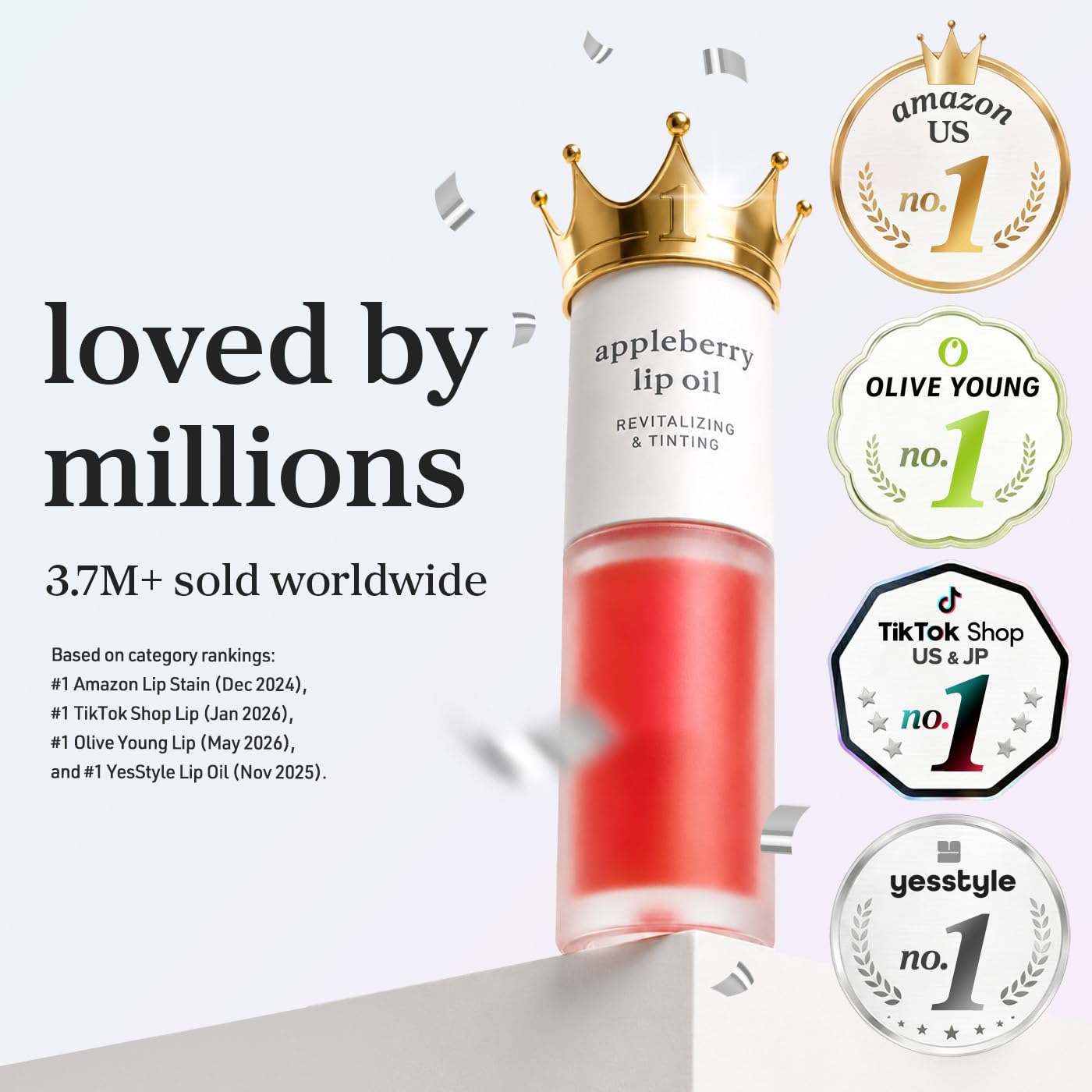 NOONI Korean Lip Oil - Applepeony | Long-Lasting, Moisturizing, Plumping, Revitalizing for Dry Lips, Waterproof, No Peel Off, Hydrating Lip Stain Beauty and Personal Care NOONI