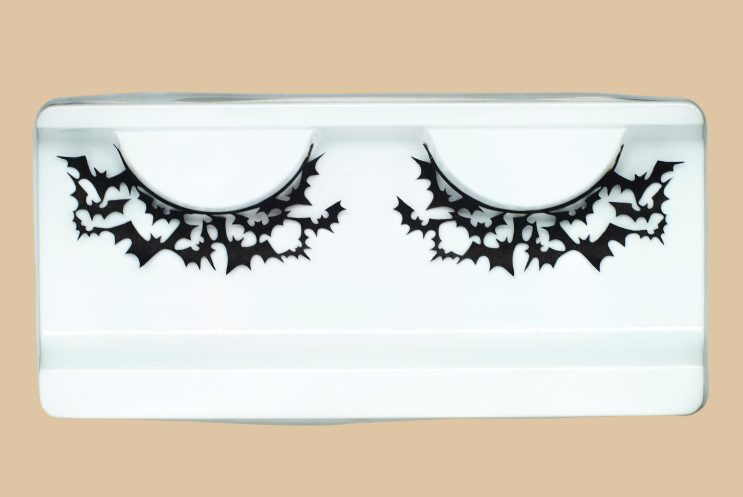 EMILYSTORES Bat Costume Thunder Halloween Decals Eyelashes for Ghost Yzma Vampire Masquerade Fancy Fashion Cosplay Party Look Black Lace Lashes 1 Pair