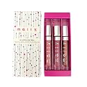 Mally H3 Lip Gloss Trio Gift Set - High-Shine Hydrating Lightweight - Shimmering Nude, Orchid Berry, Pink Daisy
