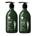 Luseta Tea Tree Oil Shampoo and Conditioner Set for Flaky, Dry Scalp - Cooling Peppermint & Lavender, Refreshes Scalp & Removes Buildup, Sulfate-Free
