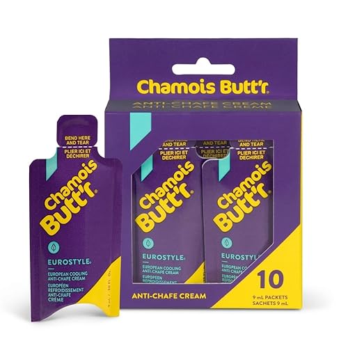 Chamois Butt'r Eurostyle Anti-Chafe Cream, 10-pack of 9mL packets