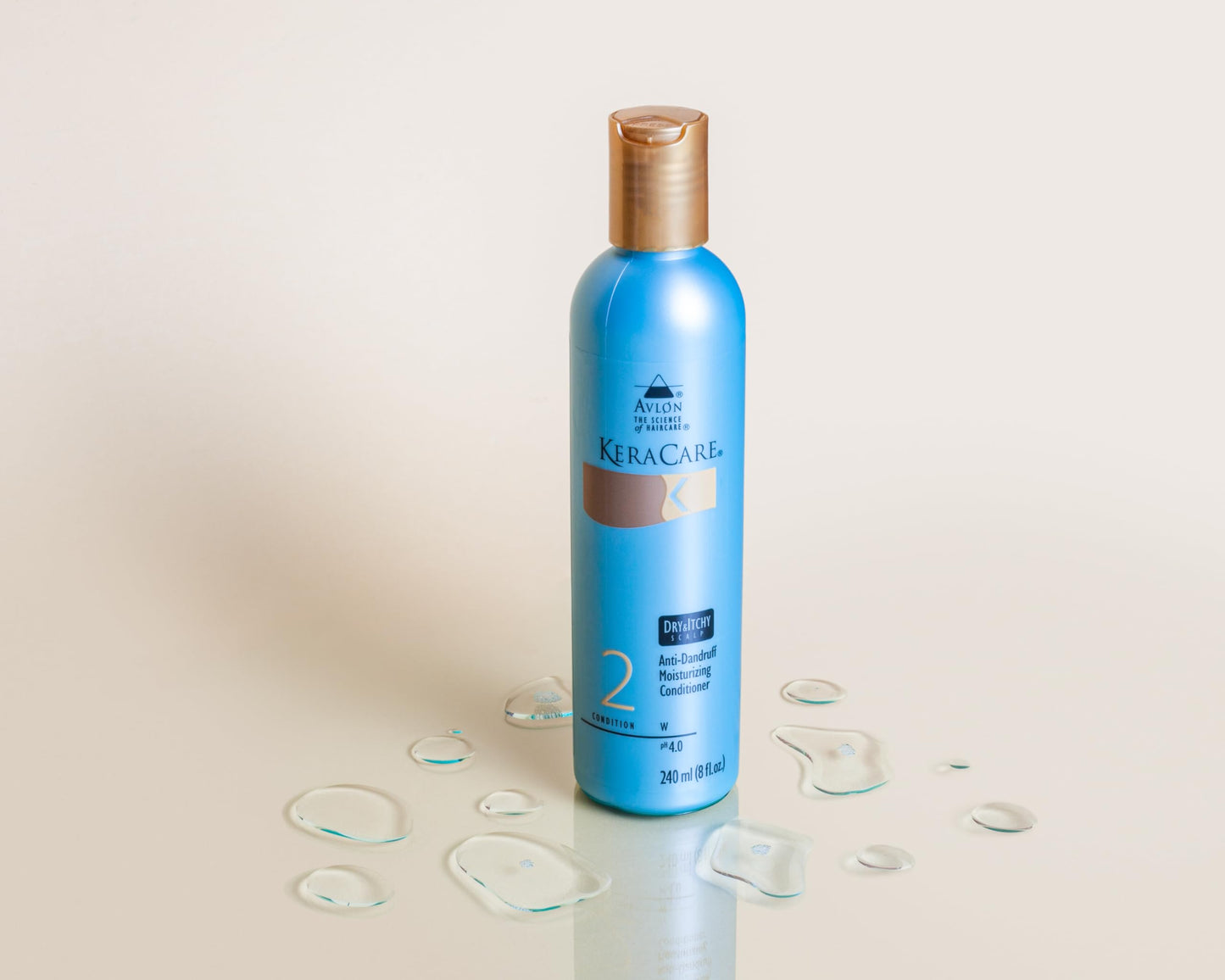 KeraCare Dry & Itchy Moisturizing Conditioner 8 oz - With Flax Seed Extract, Coconut Oil and Aloe Leaf Juice - Effective Against Dandruff, Seborrheic