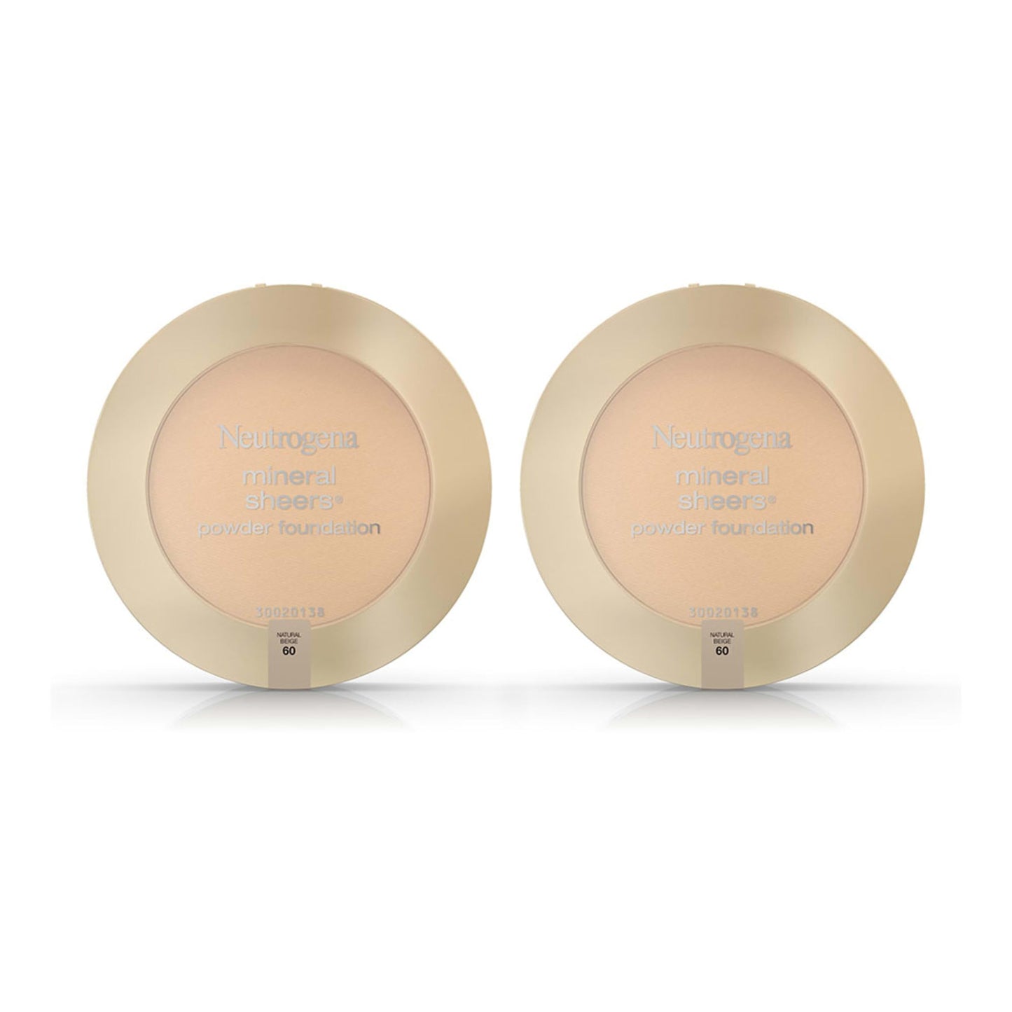 Neutrogena Mineral Sheers Compact Powder Foundation, Lightweight & Oil-Free Mineral Foundation, Fragrance-Free, Natural Beige 60,.34 oz