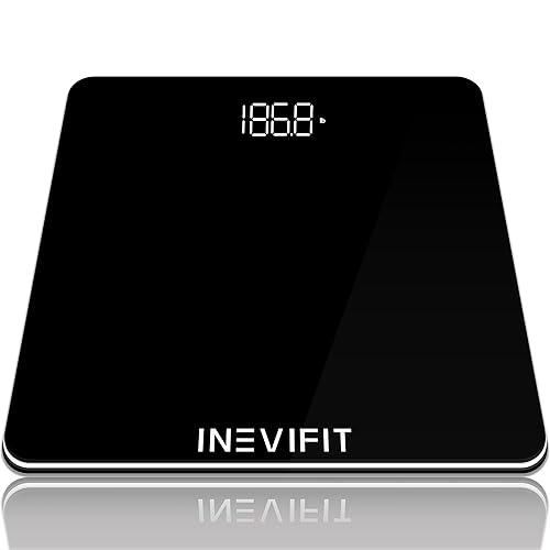 INEVIFIT Bathroom Scale, Highly Accurate Digital Bathroom Body Scale, Precisely Measures Weight up to 400 lbs