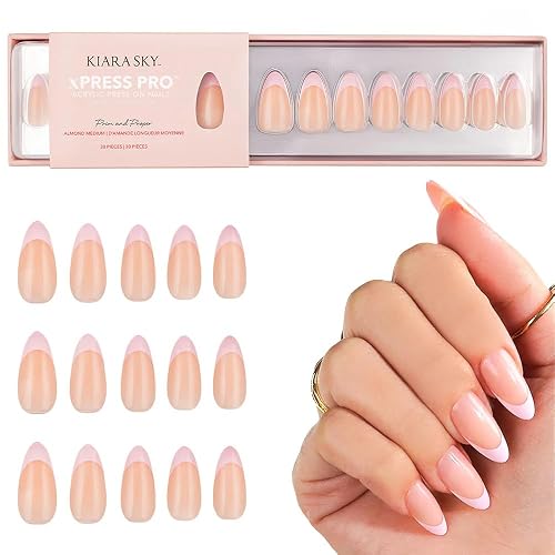 Kiara Sky XPRESS PRO 100% Acrylic Press On Nails - Instant Salon Quality Manicure, Long-Lasting, Easy Application, 30 Pieces Kit, Almond Medium-Prim Beauty & Personal Care KIARA SKY
