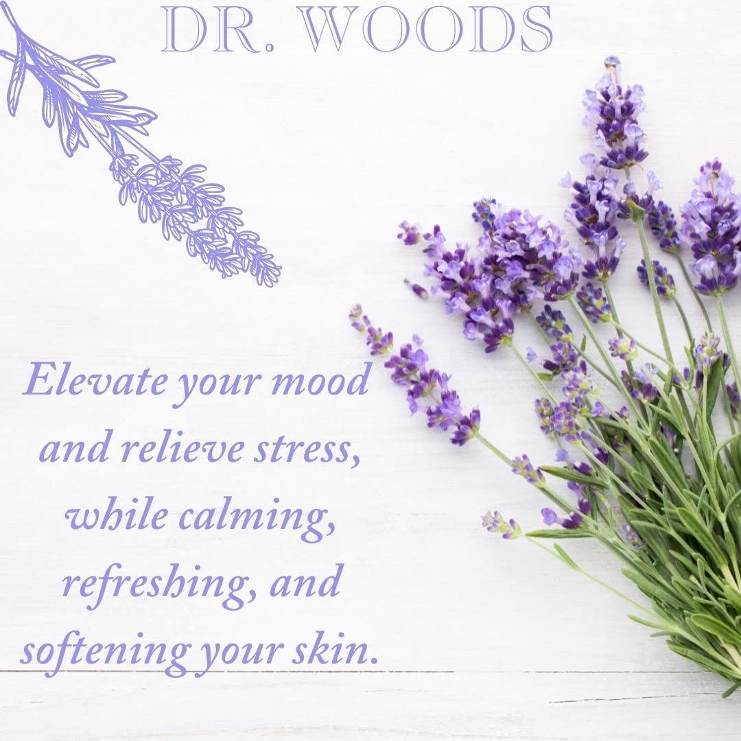 Dr. Woods Lavender Liquid Castile Soap - Castile Soap with Pure Lavender Oil, Body Wash for Men and Women, Natural Cleanser for Face, Hands, and Body