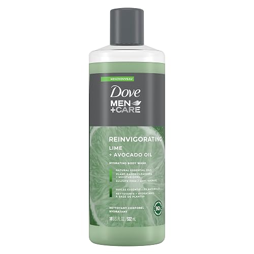 Dove Men+Care Lime + Avocado Oil Body Wash, 18 Fl Oz (532 mL)