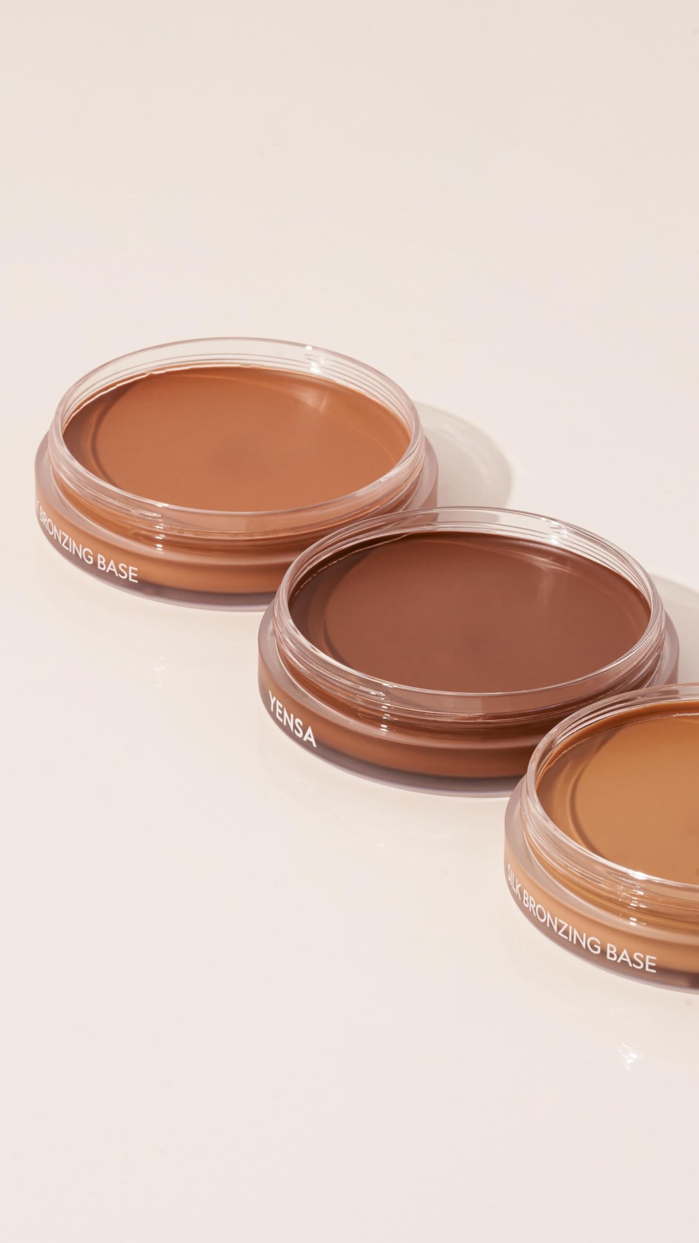 YENSA Silk Bronzing Base Cream Bronzer - Makeup Bronzer Cream with Peptides and Superfoods for a Lightweight Sunkissed Glow - Brightens & Helps Reduce