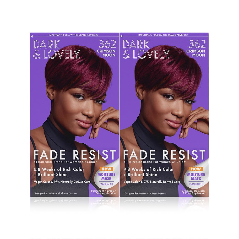 SoftSheen-Carson Dark and Lovely Fade Resist Rich Conditioning Hair Color, Permanent Hair Color, Up To 100 percent Gray Coverage, Brilliant Shine