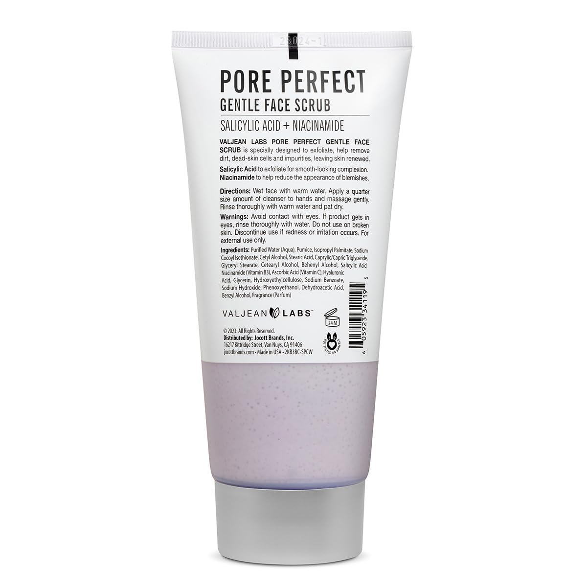 Valjean Labs Pore Perfect Gentle Face Scrub - Salicylic Acid & Niacinamide | Gently Exfoliates, Smooths, Refines Pores | Feeling Fresh & Renewed (6