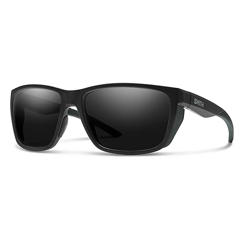 SMITH Longfin Sunglasses - Performance Sports Active Sunglasses for Watersports, Fishing & More - For Men & Women - Matte Black + Black ChromaPop