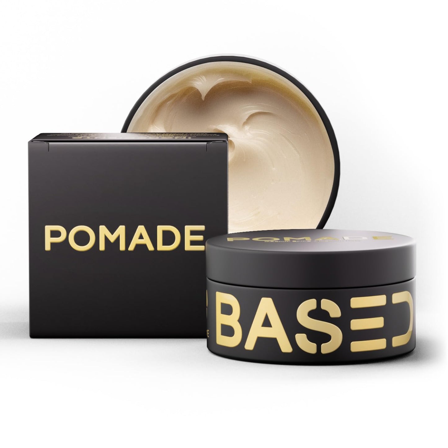 BASED Pomade for Men, Quality Hair Care with Medium Hold, Natural Shine & Fragrance, Easy to Apply & Great for All Hair Types, Hydrating