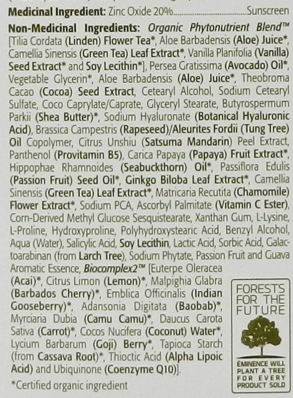 Eminence Lilikoi Daily Defense Moisturizer SPF 40, Vanilla, 2 Fl Oz