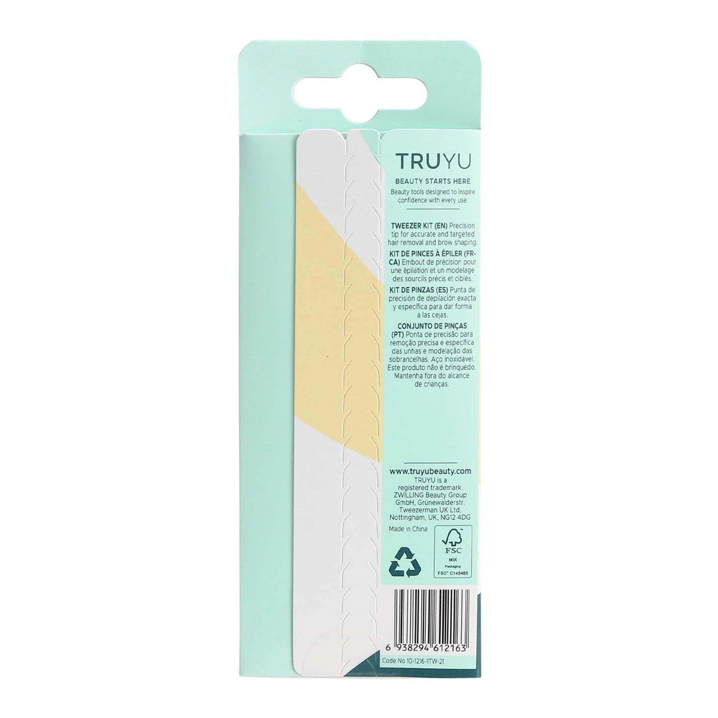 Qvs pinzetta con punta obliqua + mini pinzetta Beauty and Personal Care Truyu