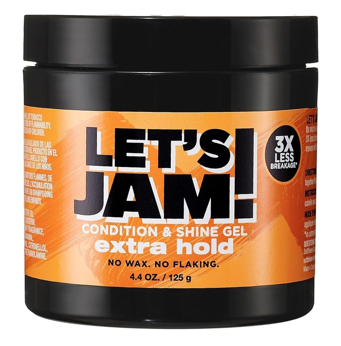 Lets Jam Condition & Shine Gel Extra Hold 4.4 Ounce Jar (Pack of 6)