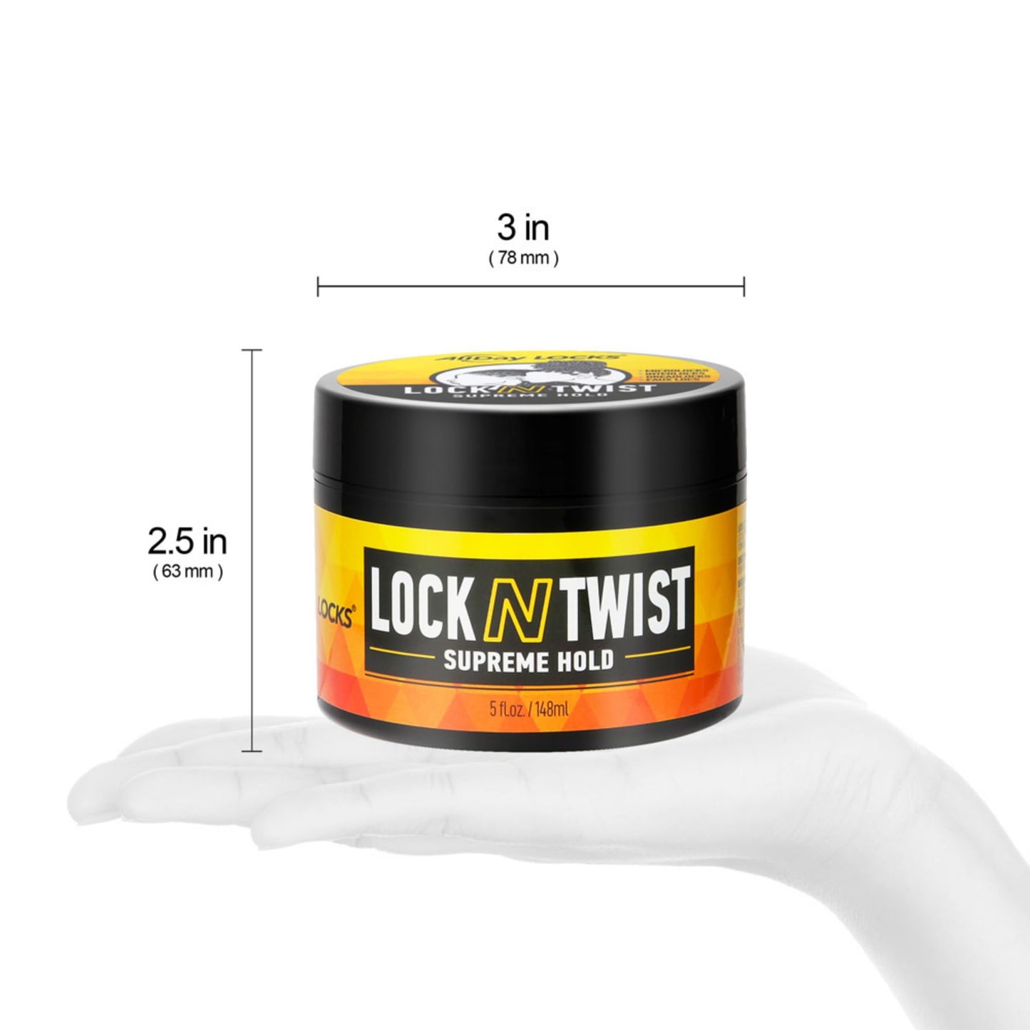 AllDay Locks Lock N Twist (5 oz) | Supreme Hold, No Frizz or Flaking | Hydrating, Nourishing Locking Gel | Grape & Avocado-Infused | Lock & Twist