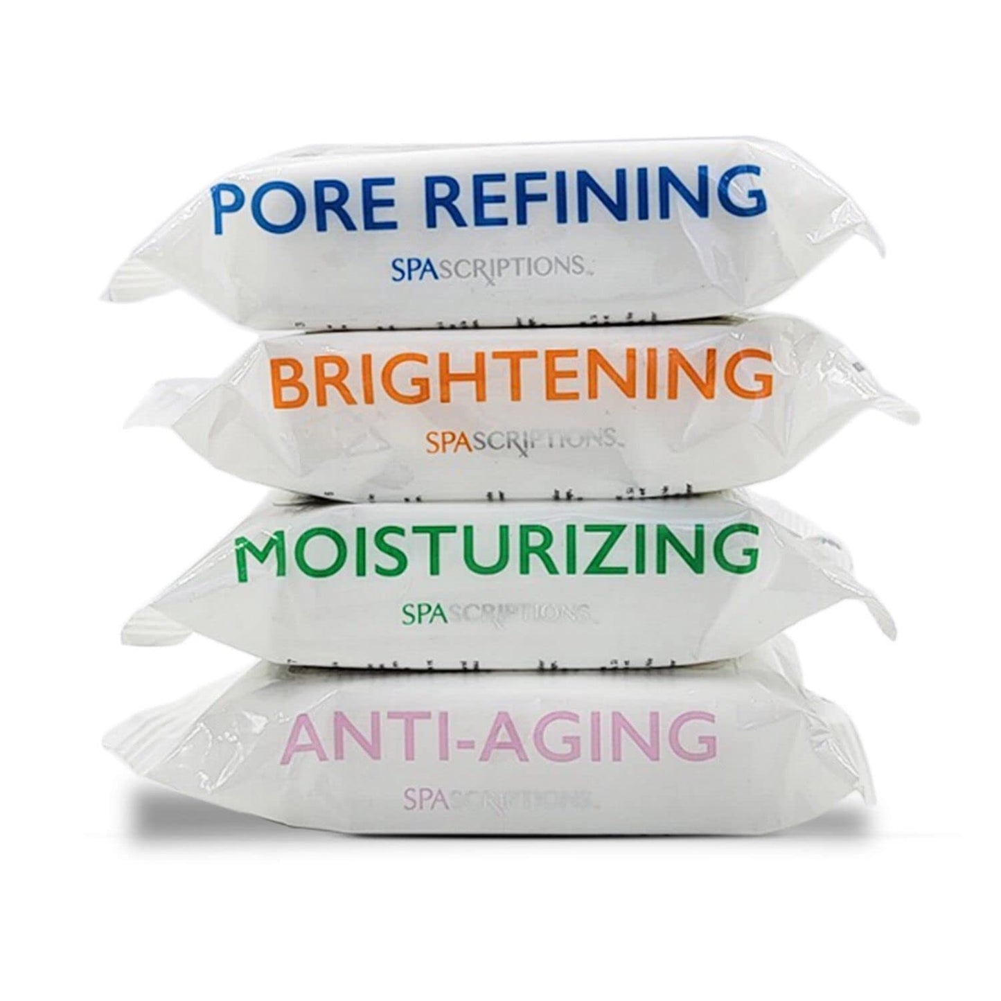 Spascriptions™ Anti-Aging, Brightening, Moisturizing & Pore Refining Towelettes Removes Waterproof Makeup, Revives with Collagen, Vitamin C, Coconut