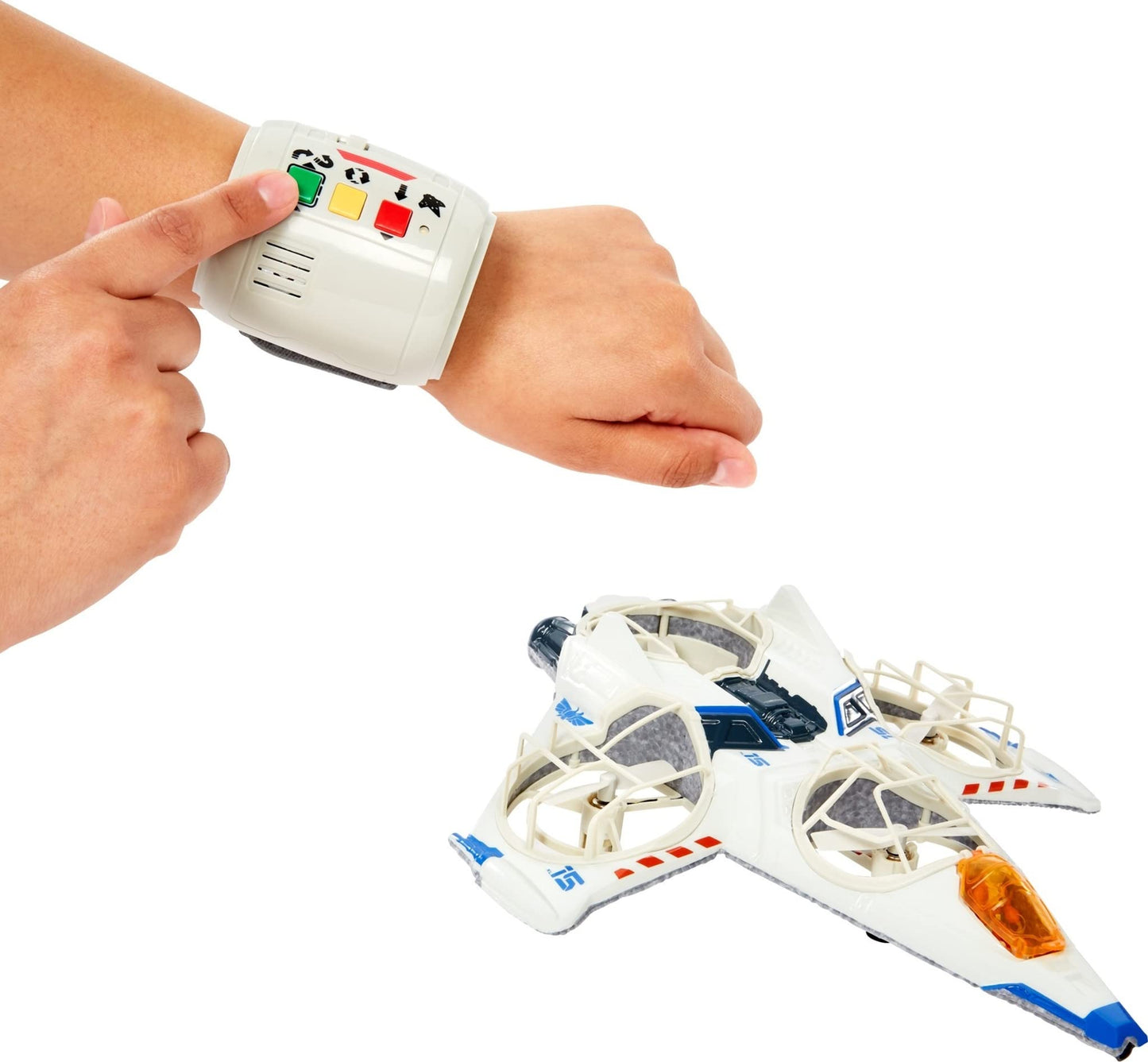 Hot Wheels RC Mattel Disney and Pixar Lightyear Spaceship with Buzz Lightyear Action Figure, Remote Control Drone