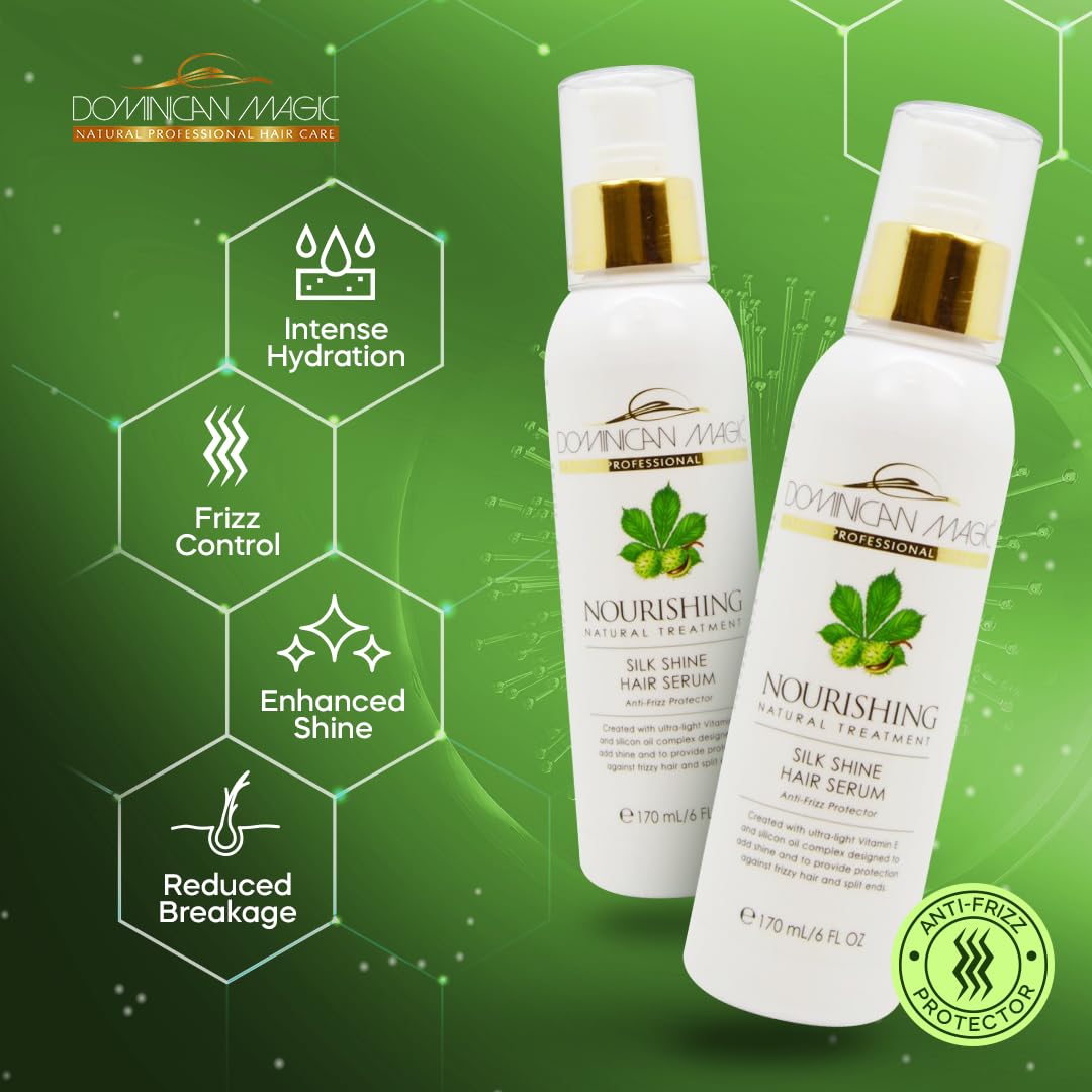 DOMINICAN MAGIC Nourishing Hair Styling Serum, Anti-Frizz Serum & Hydrating Hair Treatment for Dry, Frizzy Hair, 6oz