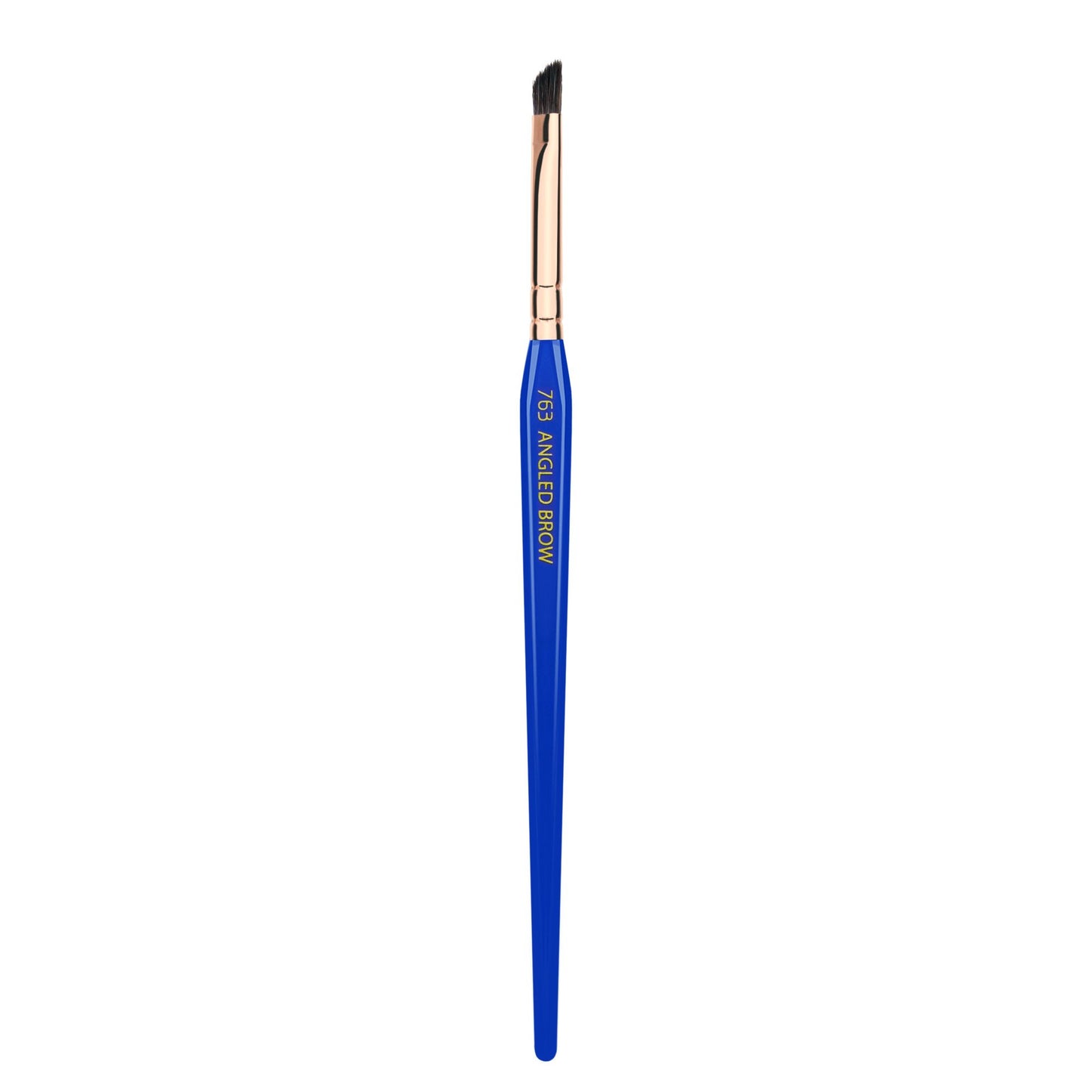 Bdellium Tools Professional Makeup Brush - Golden Triangle 763 Angled Brow - With All Vegan and Soft Synthetic Fibers, For Defining Eyebrows (Blue
