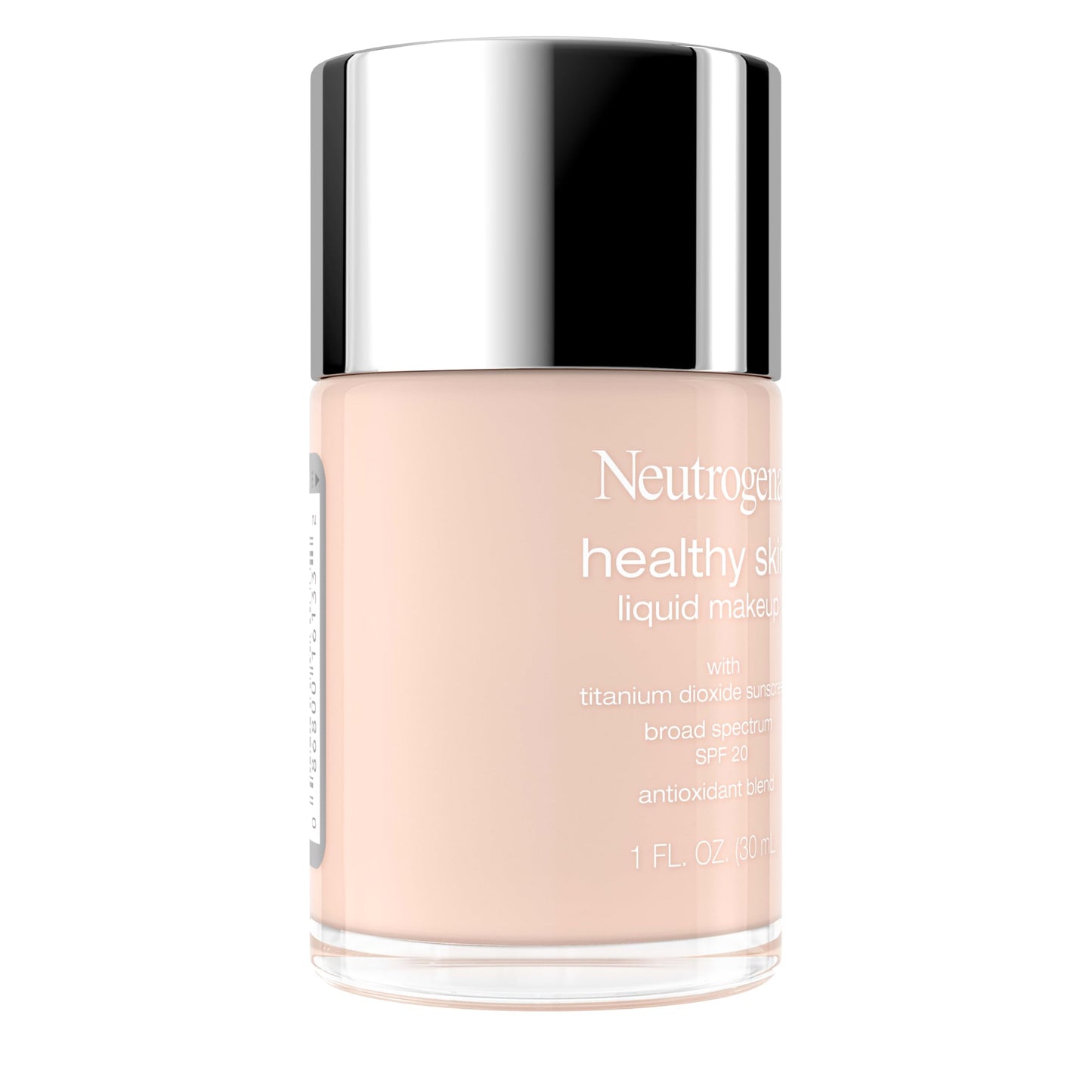 Neutrogena Healthy Skin Liquid Foundation Makeup Broad Spectrum SPF 20 Sunscreen, Medium Coverage, Vit B5, Antioxidants, All Day Wear, Shell 100C, 1