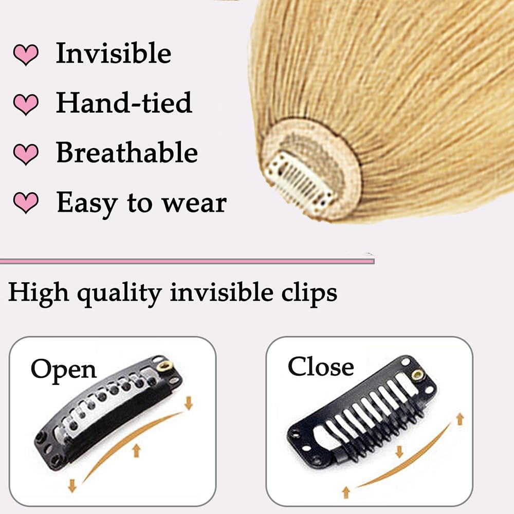 ORIGEN Clip in Bangs Human Hair Hairpieces for Women, Black Beauty and Personal Care ORIGEN
