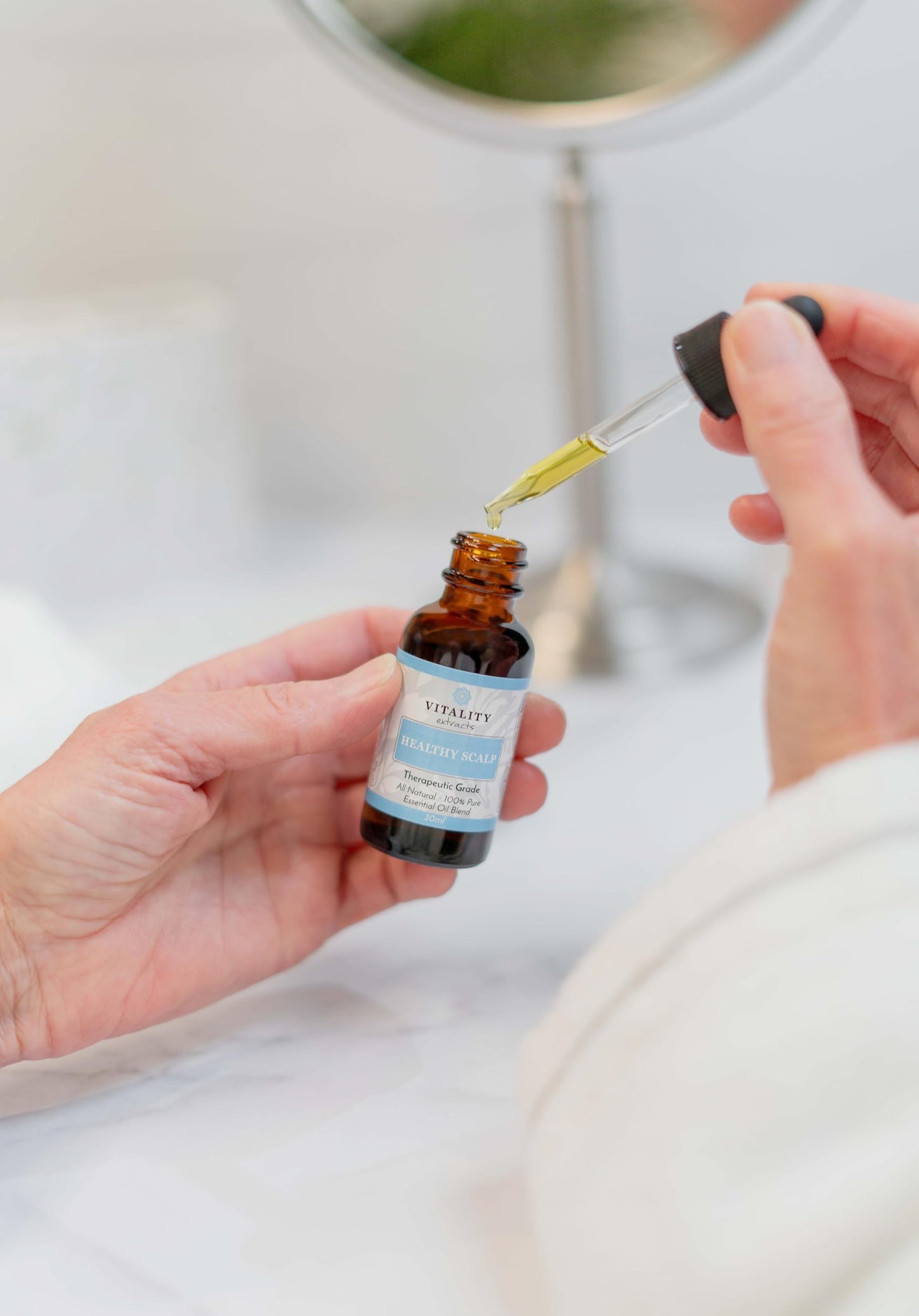 Vitality Extracts Healthy Scalp Essential Oil Blend - 30ml, Cleanse, Hair Growth, Amla Oil, Ayurvedic, Hair Repair, Strengthening, Rejuvenate, Luster