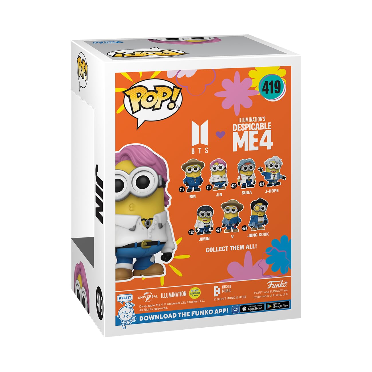 Funko POP! Rocks: Minions X BTS - Jin - BTS + Minions - Collectable Vinyl Figure - Gift Idea - Official Merchandise - for Kids & Adults - Movies…