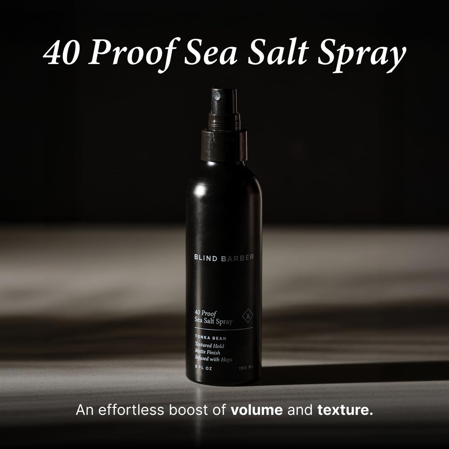 Blind Barber 40 Proof Sea Salt Spray for Men - Salt Water Hair Spray for Volume & Texture - Water-Based Matte Finish with Light-Medium Hold - Enhances