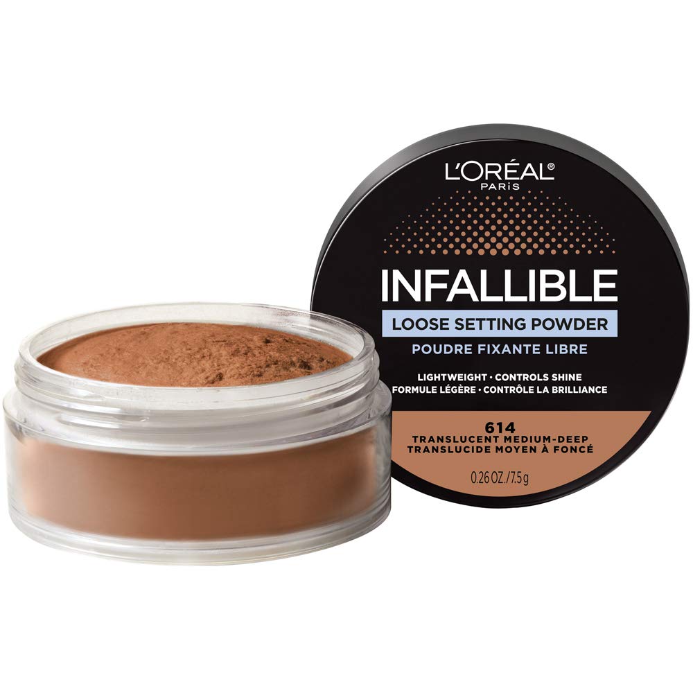 L'Oreal Paris Infallible Tinted Loose Setting Powders, Matte Finish, Lightweight, No White Cast, 2 Shades From Light To Deep, Translucent