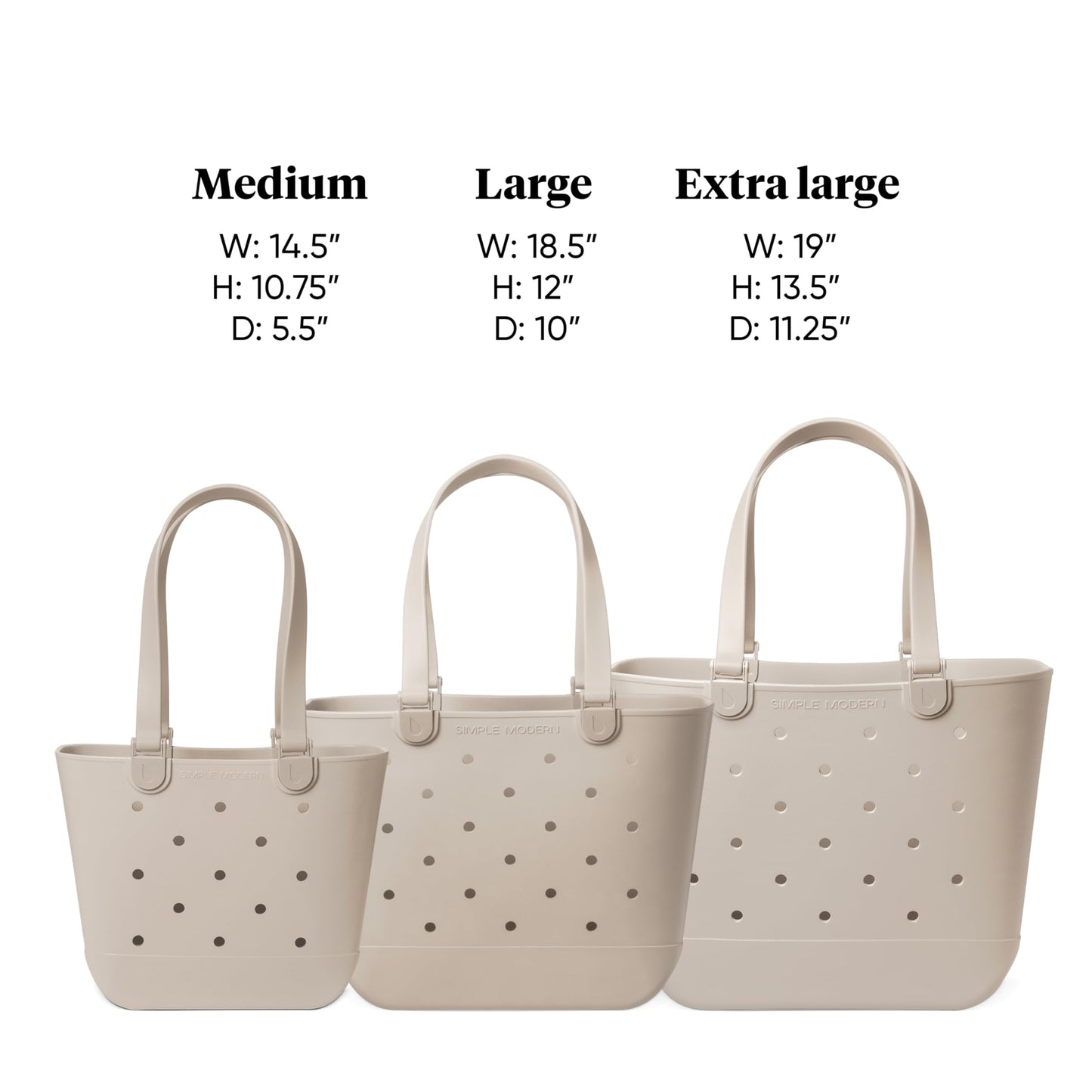 Simple Modern Extra-Large Beach Bag | Waterproof Getaway Rubber Tote with Zipper Pocket for Travel, Pool, Boat, Groceries, Sports | Blue Dune