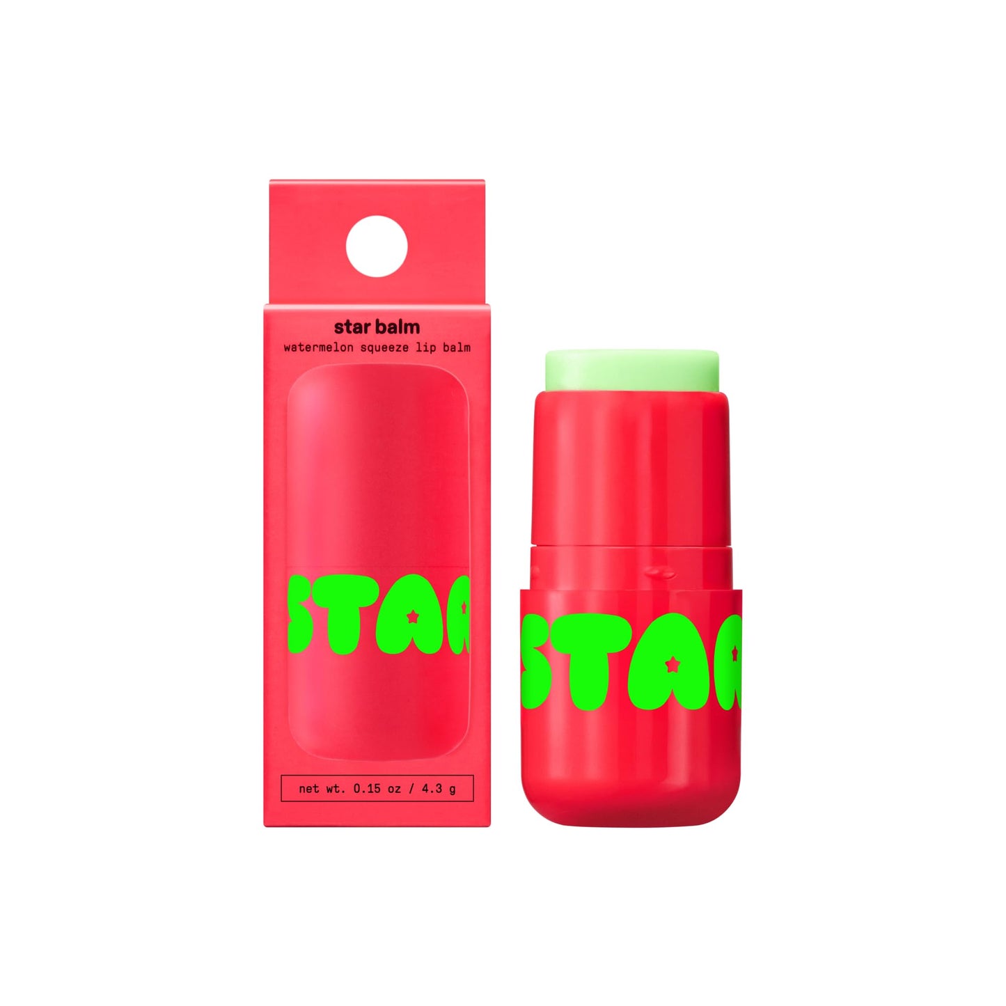 Starface Star Balm™ Watermelon Squeeze, Hydrating Lip Moisturizer with Shea Butter, Cocoa Butter, and Coconut Oil, Juicy Watermelon Flavor, (0.15 oz) Beauty and Personal Care Starface World