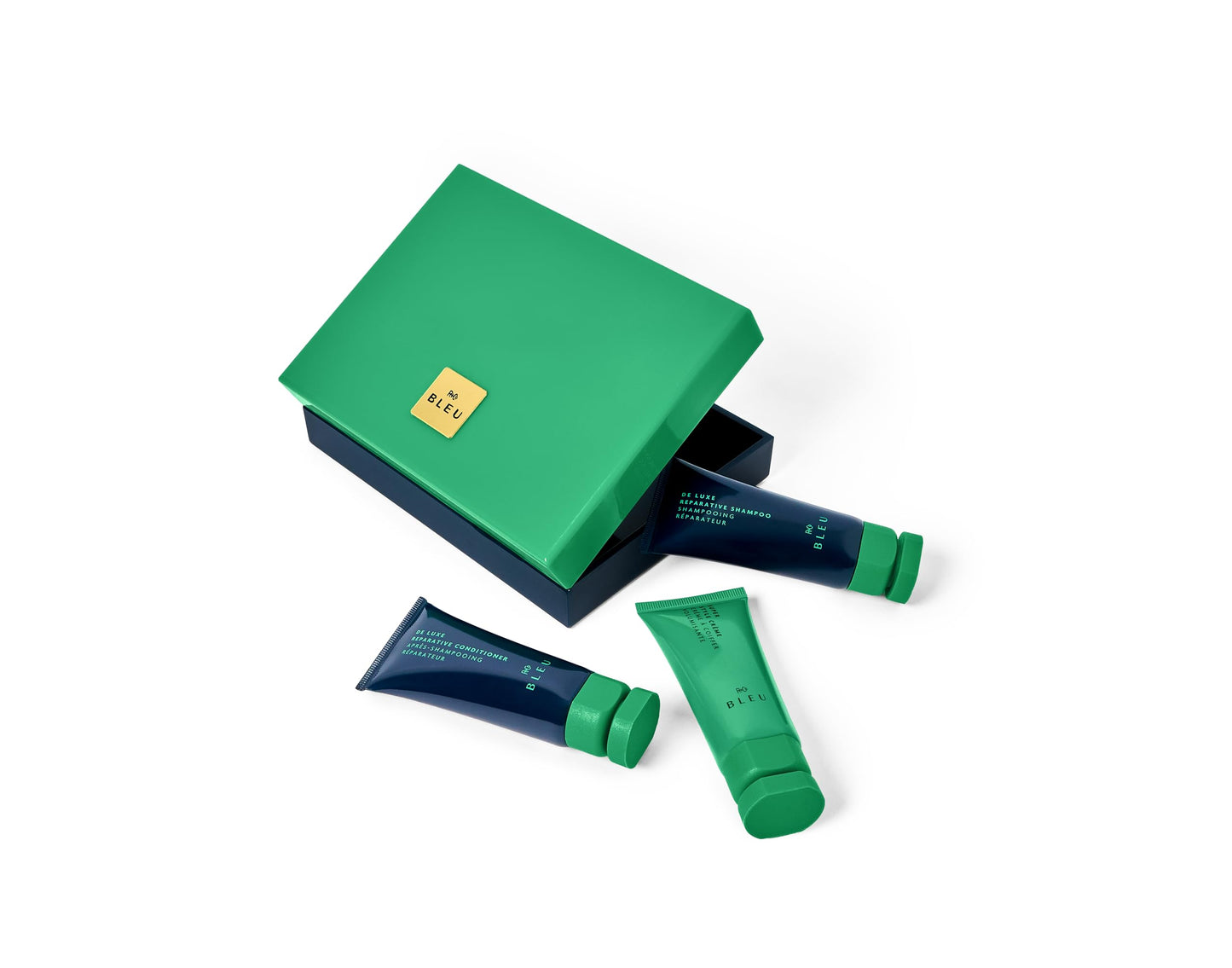 R+Co BLEU Repair + Moisture Trial Set | Limited Edition | Travel Size Shampoo, Conditioner & Repair Mask | Strengthens, Hydrates, and Revives Damaged