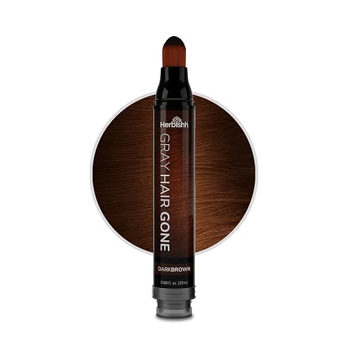 Herbishh Hair Root Touch-up Pen, Instant Gray Coverage & Hair Loss Cover up, Concealer for Thin Hairlines, Water Resistant & Semi Permanent Smudge