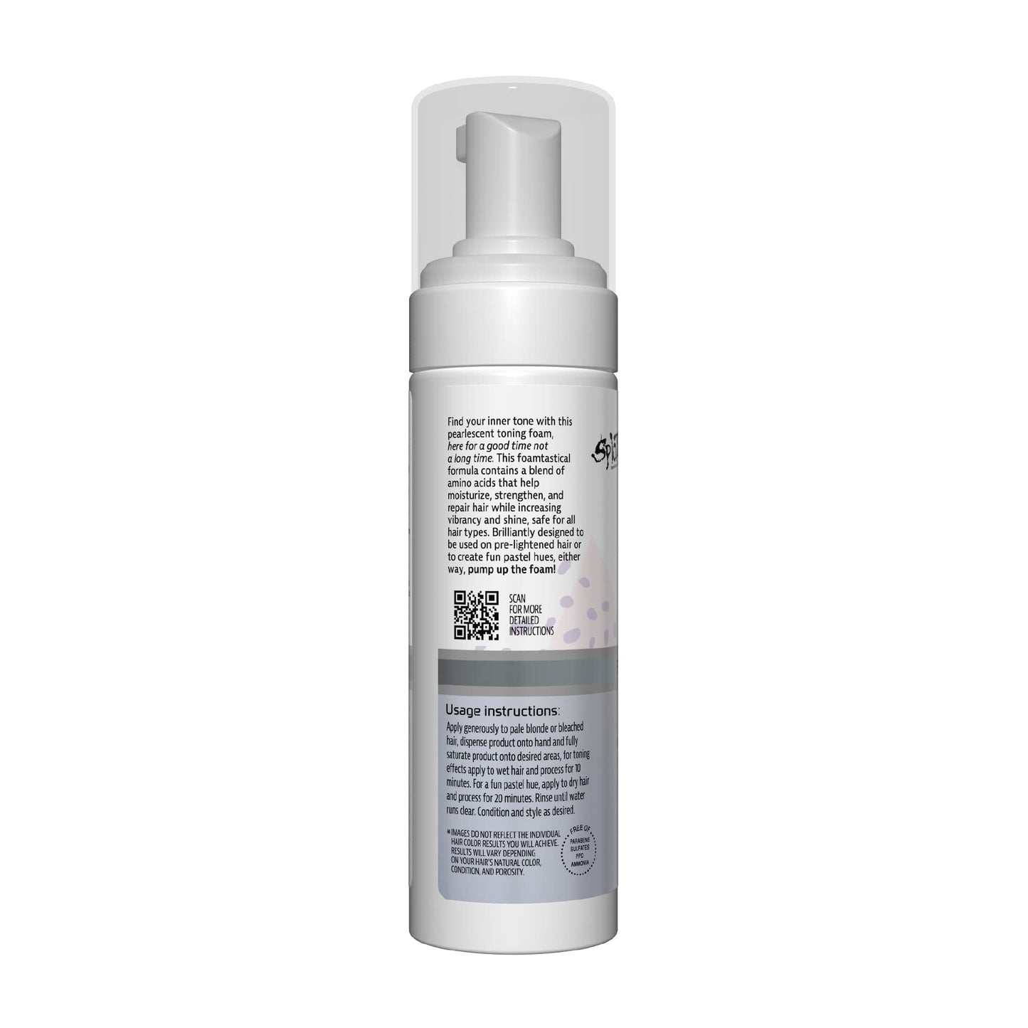 Splat Brilliant Toning Foam, Platinum Blonde, 5 oz., Hair Toner Lasts Up to 10 Washes, Weightless Conditioning Foam Increases Vibrancy and Shine