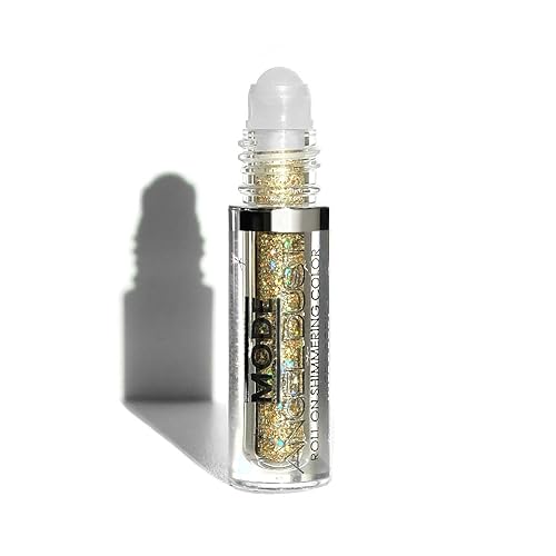 Mode Angel Dust Roll On Glitter THE HIGH Life Holographic Gold Sparkling High Performance 3D Loose Glitters for Face and Body, Spill Proof Bottle