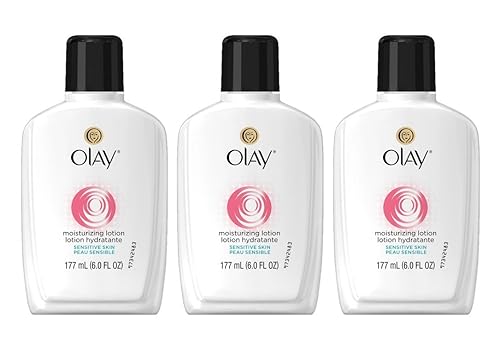 Face Moisturizer by Olay, 12-Hour Hydration with Aloe, Moisturizing Facial Lotion for Sensitive Skin - 6 Oz (Pack of 3) Packaging may Vary