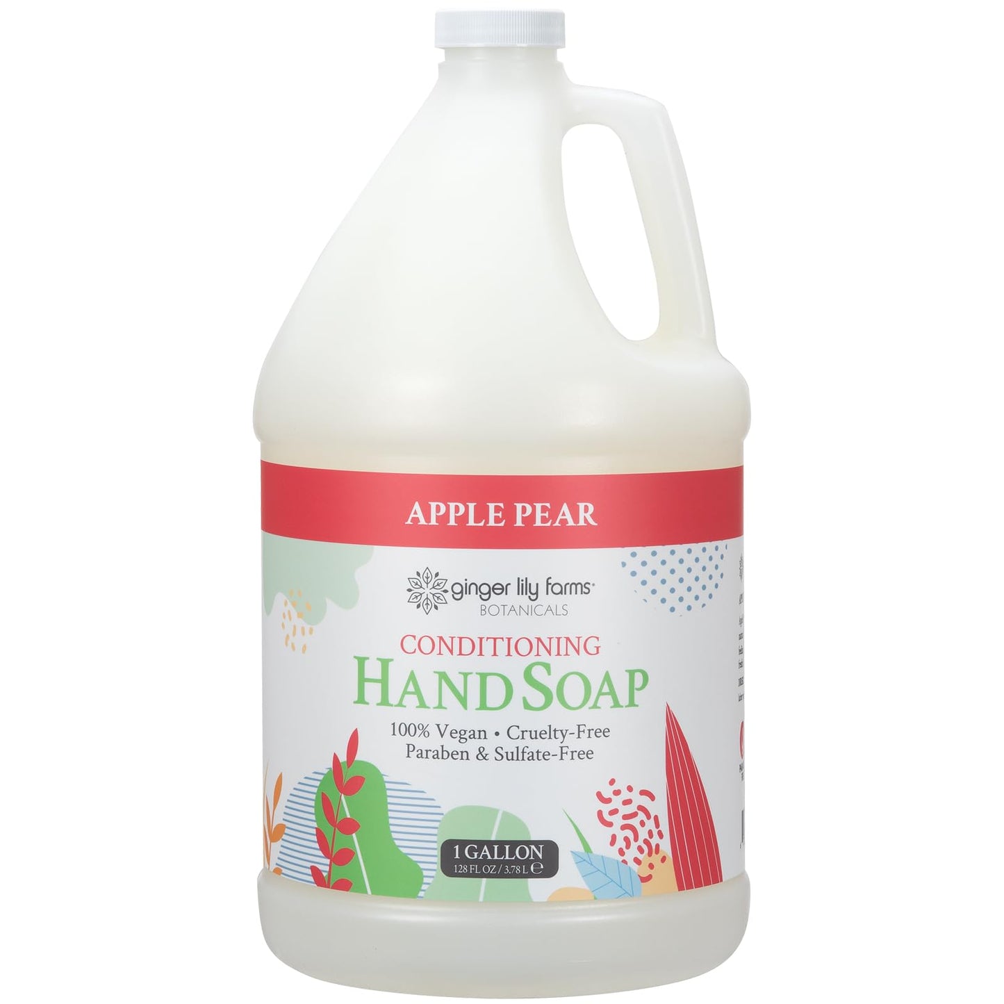 Ginger Lily Farms Botanicals All-Purpose Liquid Hand Soap Refill, 100% Vegan & Cruelty-Free, Apple Pear Scent, 1 Gallon (Pack of 4) Beauty & Personal Care Ginger Lily Farms