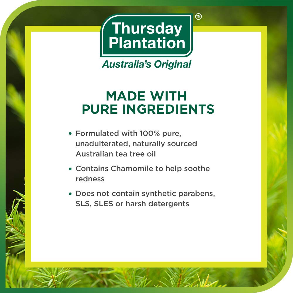 Thursday Plantation Tea Tree Face Wash Foam, Gentle Soap-Free Skin Cleanser, 5.1 fl oz