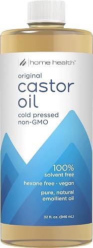 Home Health Original Castor Oil, Promotes Healthy Hair And Skin, Natural Skin Moisturizer - Pure, Cold Pressed, Non-GMO, Hexane-Free, Solvent-Free