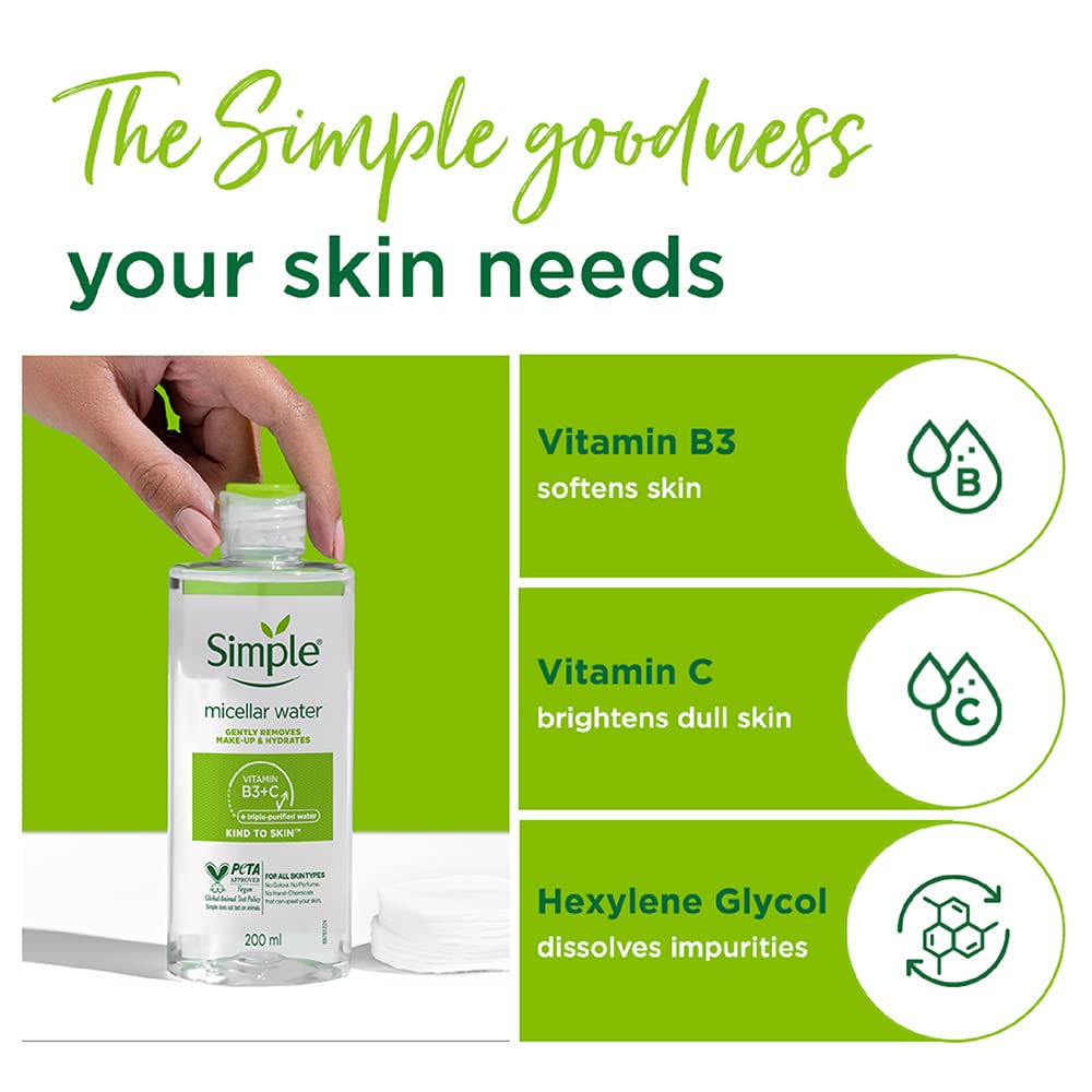 Simple Kind To Skin Micellar Cleansing Water 200Ml