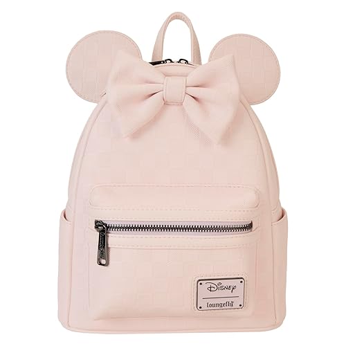 Loungefly Minnie Mouse Checkered Texture Mini Backpack