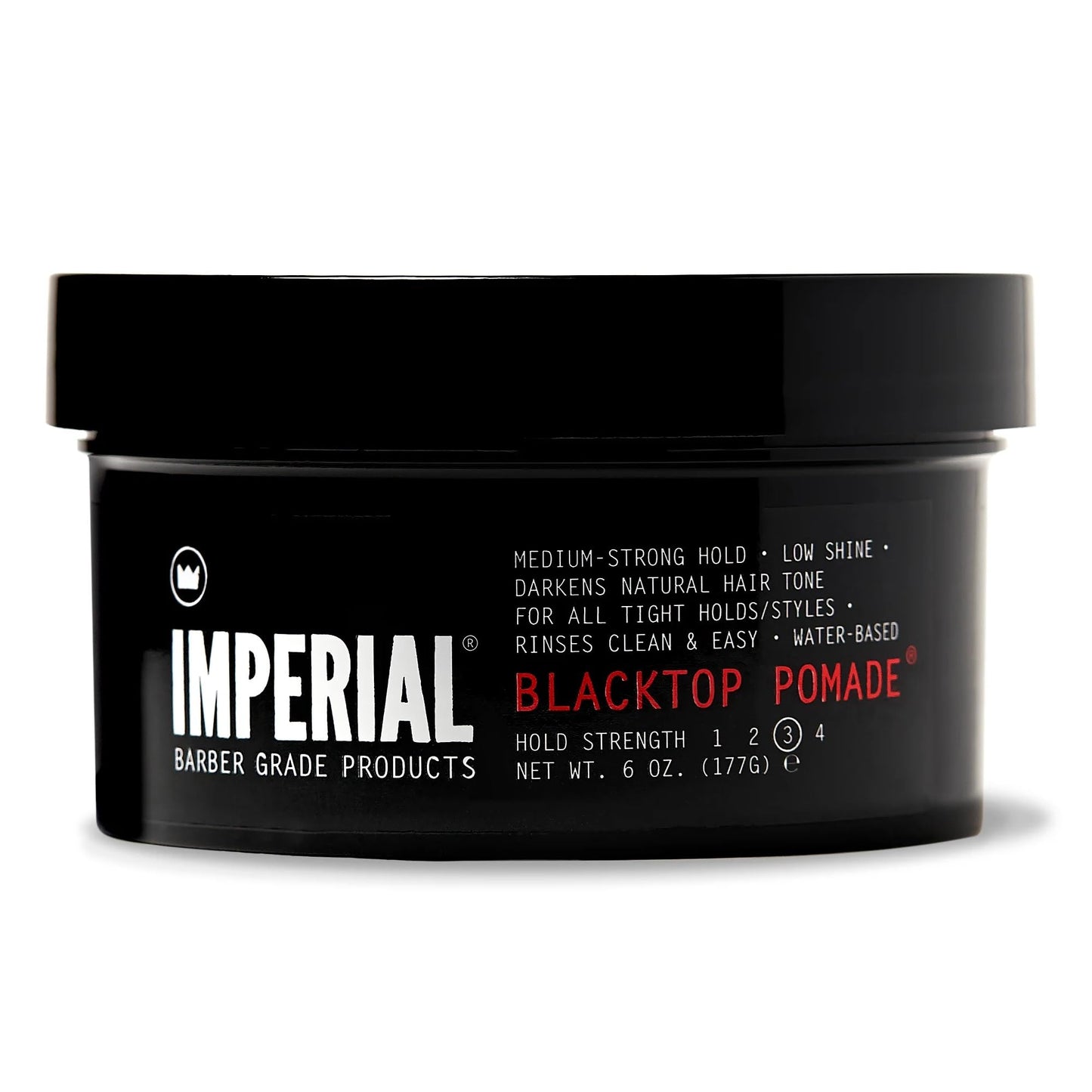 Imperial Barber Grade Products Blacktop Pomade, 6 oz