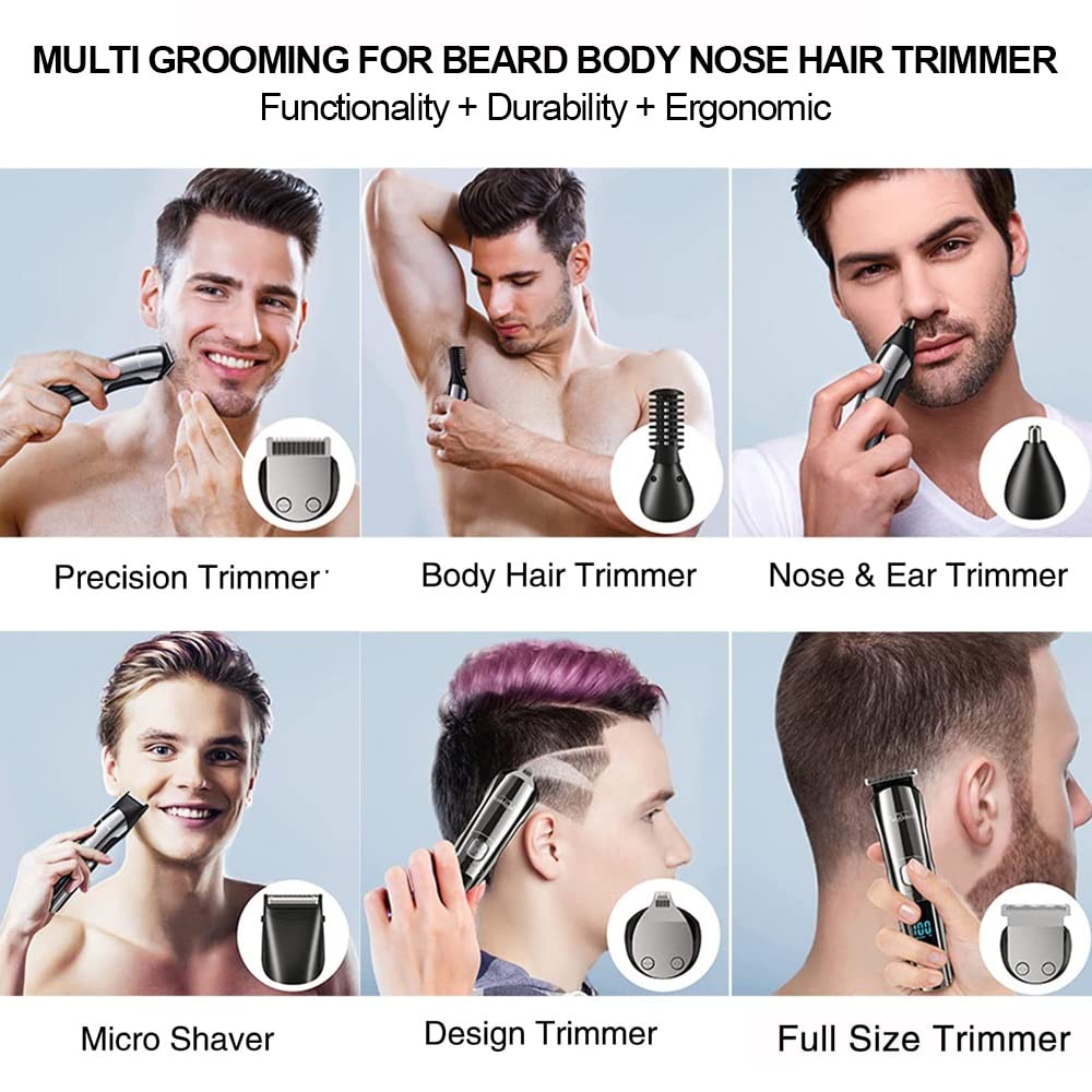 ZUIAI Hair Cutting Machine Clipper Multifunctional Trimmer for Men Nose Trimmer Beard Hair Clippers Professional Electric Hair Shaving Beauty and Personal Care ZUIAI