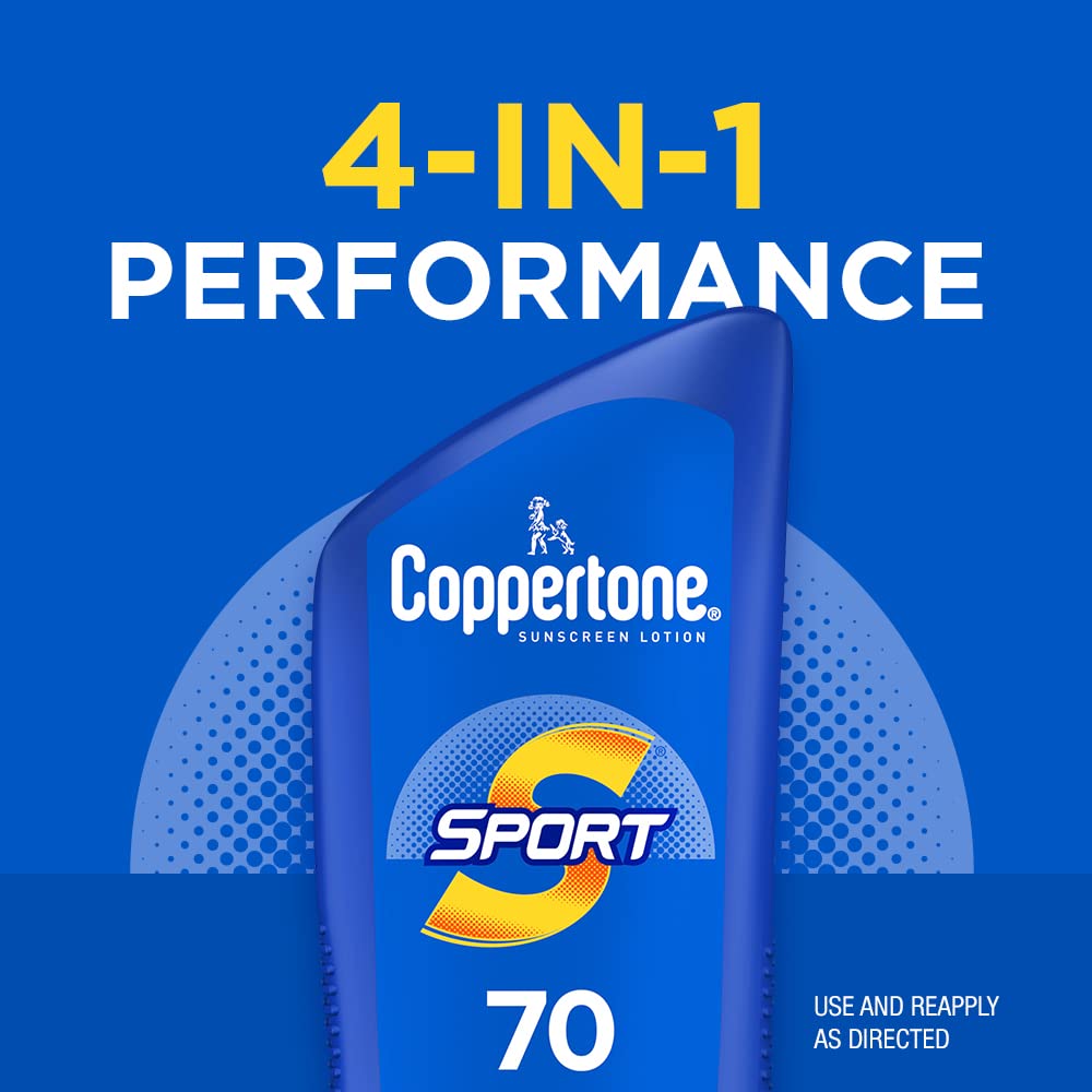 Coppertone SPORT Sunscreen Lotion Broad Spectrum SPF 70 (7 Fluid Ounce) (Packaging may vary)
