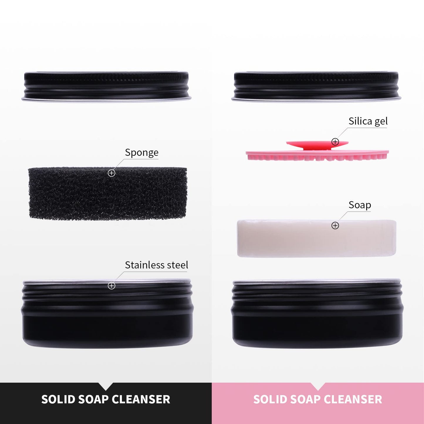 DUcare Makeup Brush Cleaner Makeup Brushes Solid Soap Cleanser with Color Removal Sponge Brush Cleaning Mat, Silicone Makeup Cleaning Cosmetic Cleaner