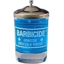 BARBICIDE Disinfecting Jar - Durable Glass Immersion Container with Stainless Steel Lid and Tray - Professional Salon, Spa & Barber Tool Sanitizer