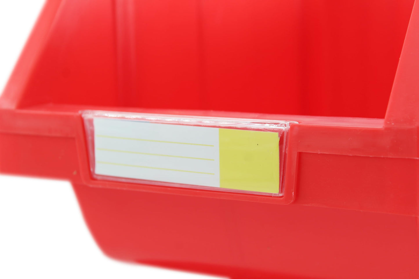 DJC Supply 16.5" X 14.5" X 6.9" Red Heavy duty thermoplastic storage bin organizer, Stackable, Hangable, Side-connect, Great for tools, parts crafts…